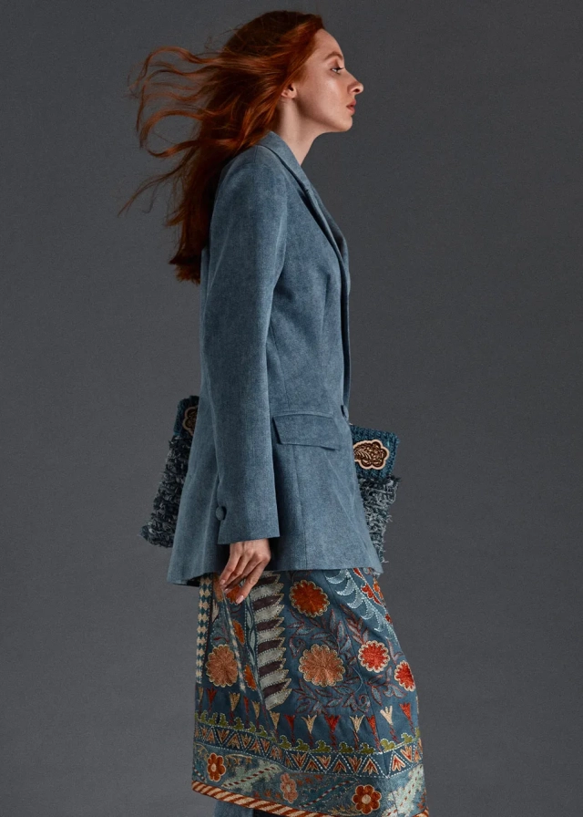 Embroidered skirt with handmade embroidery 1